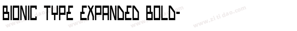 Bionic Type Expanded Bold字体转换